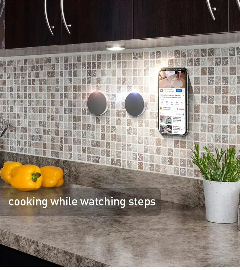 Universal Magnetic Car Mini Phone Holder Magnet Mount Stick Dashboard Wall Cell Bracket For Magsafe iPhone 16-12 Samsung Xiaomi